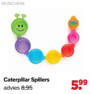 Aanbiedingen Munchkin caterpillar spillers - Munchkin - Geldig van 05/06/2023 tot 01/07/2023 bij Baby-Dump