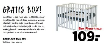 Aanbiedingen Box fleur t.w.v. - Huismerk - Baby-Dump - Geldig van 05/06/2023 tot 01/07/2023 bij Baby-Dump