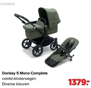 Aanbiedingen Bugaboo donkey 5 mono complete combi-kinderwagen - Bugaboo - Geldig van 05/06/2023 tot 01/07/2023 bij Baby-Dump