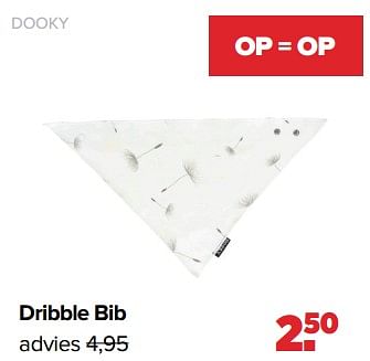 Aanbiedingen Dooky dribble bib - Dooky - Geldig van 05/06/2023 tot 01/07/2023 bij Baby-Dump