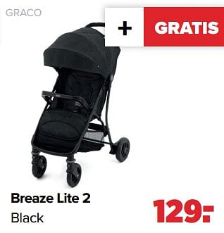Aanbiedingen Graco breaze lite 2 black - Graco - Geldig van 05/06/2023 tot 01/07/2023 bij Baby-Dump