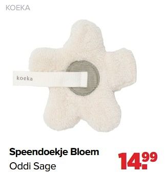 Aanbiedingen Koeka speendoekje bloem oddi sage - Koeka - Geldig van 05/06/2023 tot 01/07/2023 bij Baby-Dump