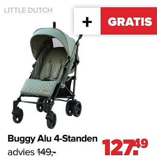 Aanbiedingen Little dutch buggy alu 4-standen - Little Dutch - Geldig van 05/06/2023 tot 01/07/2023 bij Baby-Dump