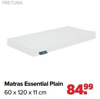 Aanbiedingen Pretura matras essential plain - Pretura  - Geldig van 05/06/2023 tot 01/07/2023 bij Baby-Dump