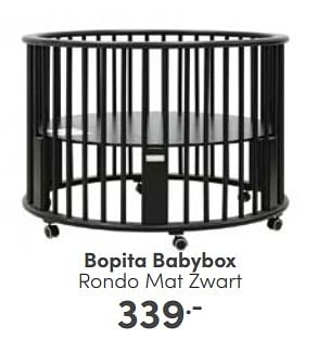 Aanbiedingen Bopita babybox rondo mat zwart - Bopita - Geldig van 18/06/2023 tot 24/06/2023 bij Baby & Tiener Megastore