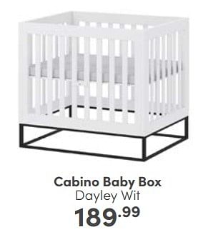 Aanbiedingen Cabino baby box dayley wit - Cabino - Geldig van 18/06/2023 tot 24/06/2023 bij Baby & Tiener Megastore