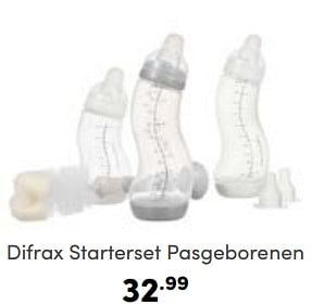 Aanbiedingen Difrax starterset pasgeborenen - Difrax - Geldig van 18/06/2023 tot 24/06/2023 bij Baby & Tiener Megastore