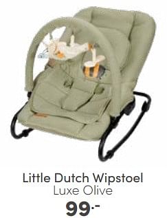 Aanbiedingen Little dutch wipstoel luxe olive - Little Dutch - Geldig van 18/06/2023 tot 24/06/2023 bij Baby & Tiener Megastore