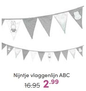 Aanbiedingen Nijntje vlaggenlijn abc - Nijntje - Geldig van 18/06/2023 tot 24/06/2023 bij Baby & Tiener Megastore