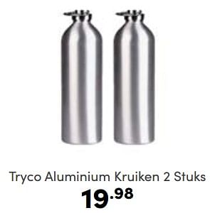 Aanbiedingen Tryco aluminium kruiken - Tryco - Geldig van 18/06/2023 tot 24/06/2023 bij Baby & Tiener Megastore