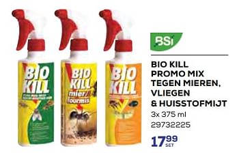 Aanbiedingen Bio kill promo mix tegen mieren vliegen + huisstofmijt - BSI - Geldig van 15/06/2023 tot 20/07/2023 bij Supra Bazar