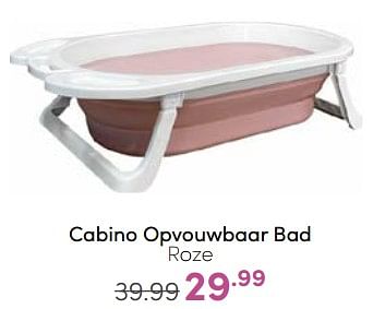 Aanbiedingen Cabino opvouwbaar bad roze - Cabino - Geldig van 18/06/2023 tot 24/06/2023 bij Baby & Tiener Megastore