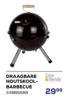 Aanbiedingen Draagbare houtskoolbarbecue - Cosy &amp; Trendy - Geldig van 15/06/2023 tot 20/07/2023 bij Supra Bazar