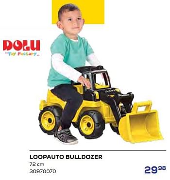 Aanbiedingen Loopauto bulldozer - Dolu - Geldig van 15/06/2023 tot 20/07/2023 bij Supra Bazar