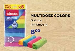 Aanbiedingen Multidoek colors - Vileda - Geldig van 15/06/2023 tot 20/07/2023 bij Supra Bazar