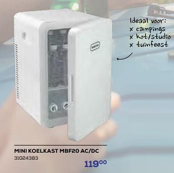 Aanbiedingen Mini koelkast mbf20 ac-dc - Mobicool - Geldig van 15/06/2023 tot 20/07/2023 bij Supra Bazar
