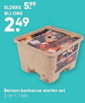 Aanbiedingen Benson barbecue starter set - Benson - Geldig van 19/06/2023 tot 02/07/2023 bij Big Bazar