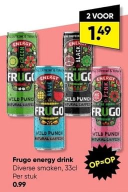 Aanbiedingen Frugo energy drink - Frugo - Geldig van 19/06/2023 tot 02/07/2023 bij Big Bazar