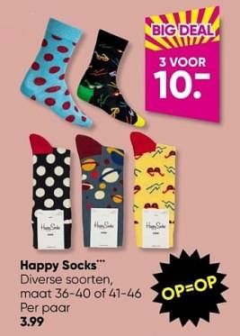 Aanbiedingen Happy socks - Happy Socks - Geldig van 19/06/2023 tot 02/07/2023 bij Big Bazar