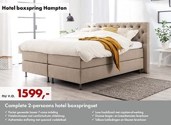 Aanbiedingen Hotel boxspring hampton - Huismerk - Woon Square - Geldig van 19/06/2023 tot 24/06/2023 bij Woon Square