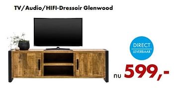 Aanbiedingen Tv-audio-hifi-dressoir glenwood - Huismerk - Woon Square - Geldig van 19/06/2023 tot 24/06/2023 bij Woon Square