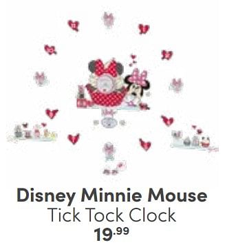 Aanbiedingen Disney minnie mouse tick tock clock - Disney - Geldig van 25/06/2023 tot 08/07/2023 bij Baby & Tiener Megastore
