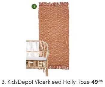 Aanbiedingen Kidsdepot vloerkleed holly roze - KidsDepot  - Geldig van 25/06/2023 tot 08/07/2023 bij Baby & Tiener Megastore