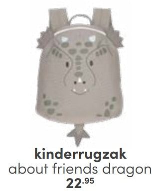 Aanbiedingen Kinderrugzak about friends dragon - Huismerk - Baby &amp; Tiener Megastore - Geldig van 25/06/2023 tot 08/07/2023 bij Baby & Tiener Megastore