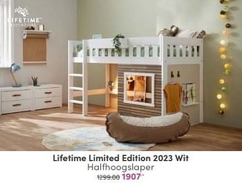 Aanbiedingen Lifetime limited edition 2023 wit - Lifetime Kidsrooms - Geldig van 25/06/2023 tot 08/07/2023 bij Baby & Tiener Megastore