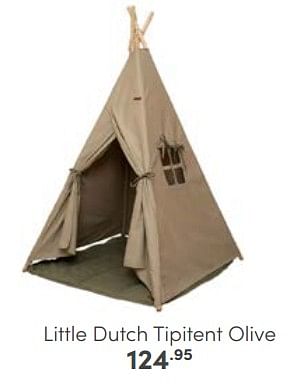 Aanbiedingen Little dutch tipitent olive - Little Dutch - Geldig van 25/06/2023 tot 08/07/2023 bij Baby & Tiener Megastore