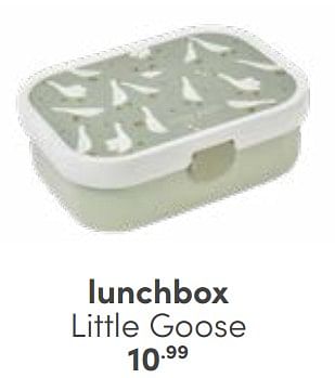 Aanbiedingen Lunchbox little goose - Huismerk - Baby &amp; Tiener Megastore - Geldig van 25/06/2023 tot 08/07/2023 bij Baby & Tiener Megastore