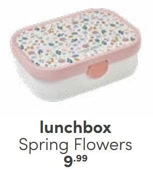 Aanbiedingen Lunchbox spring flowers - Huismerk - Baby &amp; Tiener Megastore - Geldig van 25/06/2023 tot 08/07/2023 bij Baby & Tiener Megastore