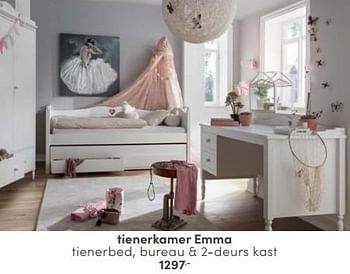 Aanbiedingen Tienerkamer emma - Huismerk - Baby &amp; Tiener Megastore - Geldig van 25/06/2023 tot 08/07/2023 bij Baby & Tiener Megastore