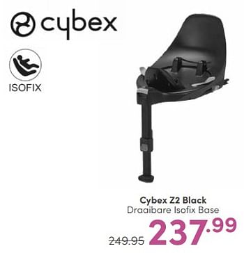 Aanbiedingen Cybex z2 black draaibare isofix base - Cybex - Geldig van 25/06/2023 tot 01/07/2023 bij Baby & Tiener Megastore