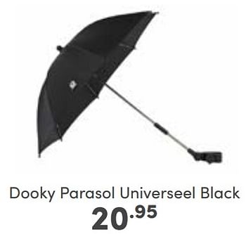 Aanbiedingen Dooky parasol universeel black - Dooky - Geldig van 25/06/2023 tot 01/07/2023 bij Baby & Tiener Megastore
