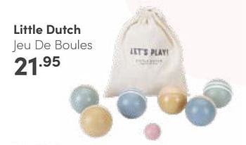 Aanbiedingen Little dutch jeu de boules - Little Dutch - Geldig van 25/06/2023 tot 01/07/2023 bij Baby & Tiener Megastore