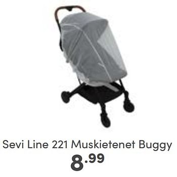 Aanbiedingen Sevi line 221 muskietenet buggy - Cabino - Geldig van 25/06/2023 tot 01/07/2023 bij Baby & Tiener Megastore