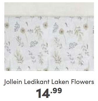 Aanbiedingen Jollein ledikant laken flowers - Jollein - Geldig van 25/06/2023 tot 01/07/2023 bij Baby & Tiener Megastore