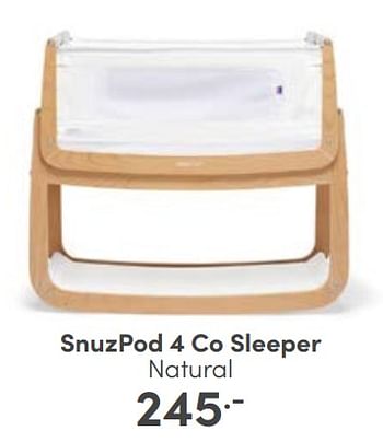 Aanbiedingen Snuzpod 4 co sleeper natural - SNÃœZ - Geldig van 25/06/2023 tot 01/07/2023 bij Baby & Tiener Megastore