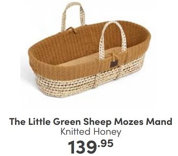 Aanbiedingen The little green sheep mozes mand knitted honey - The Little Green Sheep - Geldig van 25/06/2023 tot 01/07/2023 bij Baby & Tiener Megastore