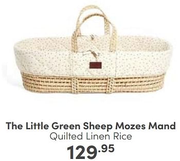 Aanbiedingen The little green sheep mozes mand quilted linen rice - The Little Green Sheep - Geldig van 25/06/2023 tot 01/07/2023 bij Baby & Tiener Megastore