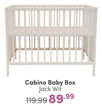 Aanbiedingen Cabino baby box jack wit - Cabino - Geldig van 25/06/2023 tot 01/07/2023 bij Baby & Tiener Megastore