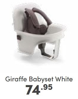 Aanbiedingen Giraffe babyset white - Bugaboo - Geldig van 25/06/2023 tot 01/07/2023 bij Baby & Tiener Megastore