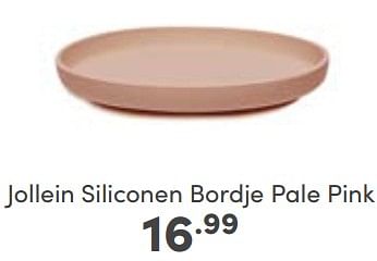 Aanbiedingen Jollein siliconen bordje pale pink - Jollein - Geldig van 25/06/2023 tot 01/07/2023 bij Baby & Tiener Megastore
