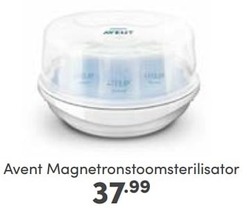 Aanbiedingen Avent magnetronstoomsterilisator - Philips - Geldig van 25/06/2023 tot 01/07/2023 bij Baby & Tiener Megastore