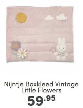 Aanbiedingen Nijntje boxkleed vintage little flowers - Nijntje - Geldig van 25/06/2023 tot 01/07/2023 bij Baby & Tiener Megastore