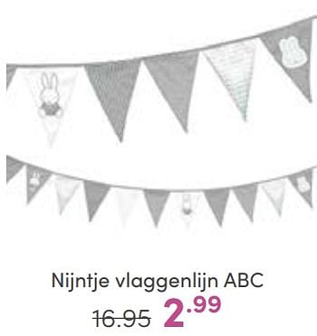 Aanbiedingen Nijntje vlaggenlijn abc - Nijntje - Geldig van 25/06/2023 tot 01/07/2023 bij Baby & Tiener Megastore