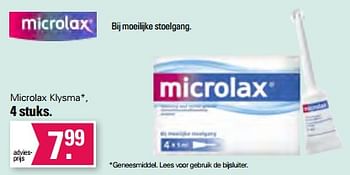 Aanbiedingen Microlax klysma - Microlax - Geldig van 21/06/2023 tot 08/07/2023 bij De Online Drogist