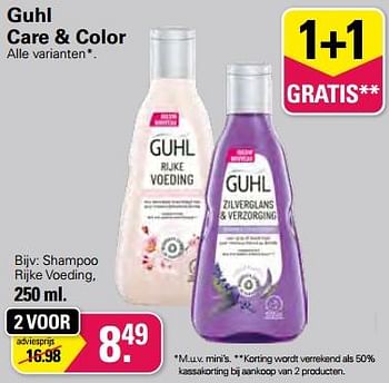Aanbiedingen Shampoo rijke voeding - Guhl - Geldig van 21/06/2023 tot 08/07/2023 bij De Online Drogist