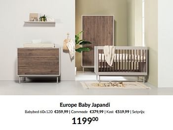 Aanbiedingen Europe baby japandi - Europe baby - Geldig van 20/06/2023 tot 17/07/2023 bij Babypark